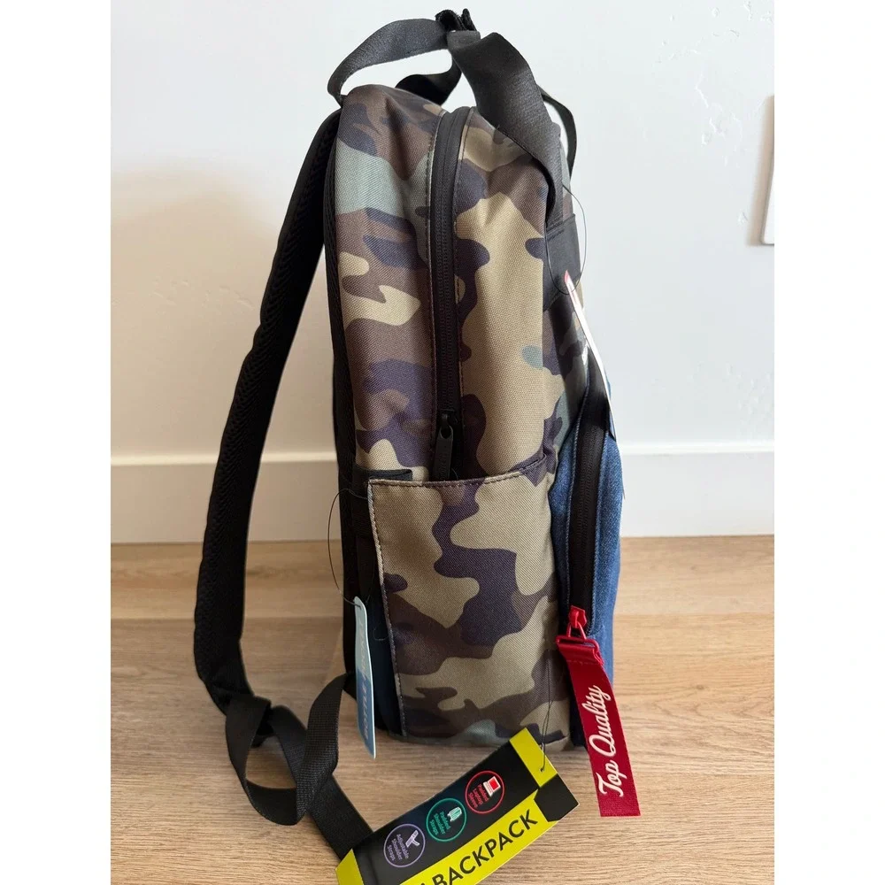Kids Levi Strauss Signature 17 Inch Backpack Camo Denim